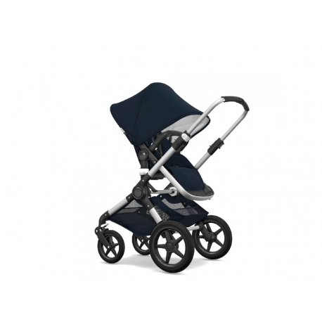 Καρότσι και port-bebe Bugaboo Fox Classic Aluminum - Dark Navy