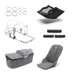 Σετ υφάσματα και αξεσουάρ καροτσιού Bugaboo Fox Style Set Grey Melange