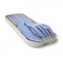 Σετ κουτάλι, μαχαίρι και πιρούνι με θήκη Monbento Pocket Color Blue Infinity