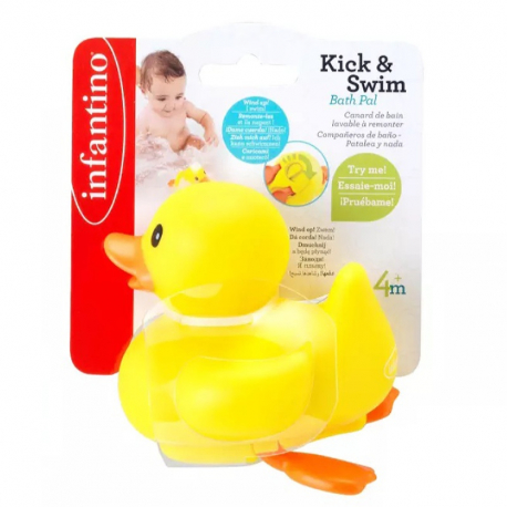 Κουρδιστό παπάκι μπάνιου Infantino® Kick &amp; Swim Bath Pal Duck