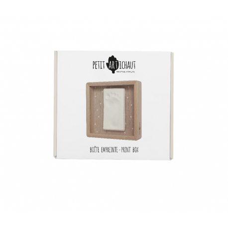 Ξύλινη κορνίζα για αποτύπωμα μωρού PETIT ARTICHAUT Print Box Pretty Hearts