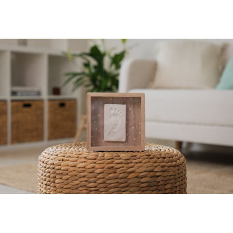 Ξύλινη κορνίζα για αποτύπωμα μωρού PETIT ARTICHAUT Print Box Pretty Hearts