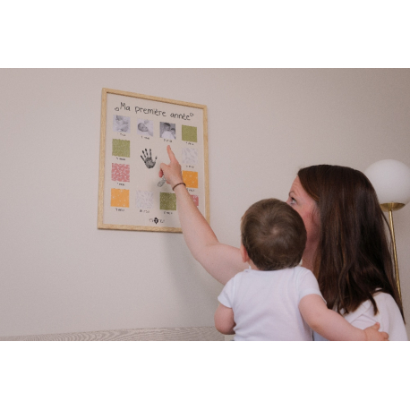 Κορνίζα για αποτυπώματα και φωτογραφίες μωρού PETIT ARTICHAUT My First Year