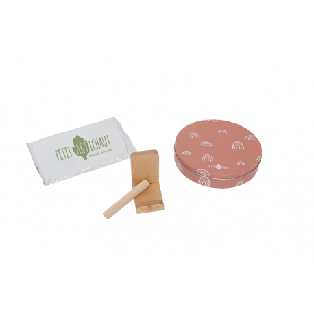 Μεταλλικό κουτί για αποτύπωμα μωρού PETIT ARTICHAUT Rainbow Terracotta