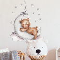 Αυτοκόλλητο τοίχου SIPO Teddy Bear on the Moon