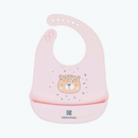 Σαλιάρα σιλικόνης Kikka Boo Savanna Pink