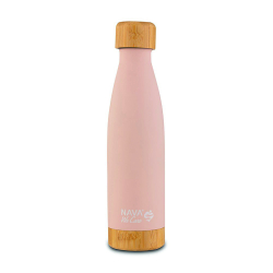 Θερμός - παγούρι ανοξείδωτο bamboo Nava® We Care Ροζ 500ml