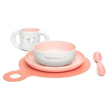 Suavinex σετ φαγητού 5 τεμαχίων Hygge Baby Pink