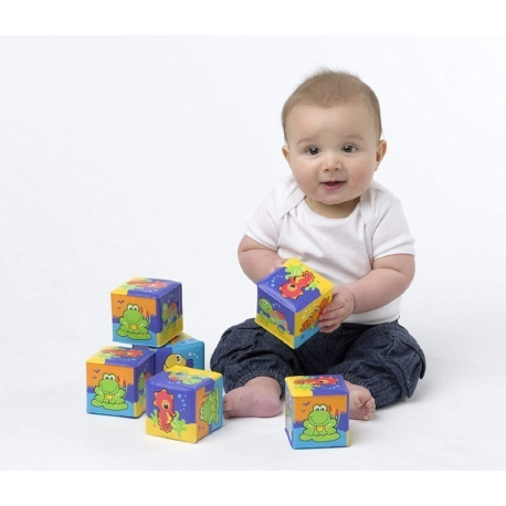 Μαλακοί κύβοι μπάνιου Playgro™ Soft Blocks σετ των 6