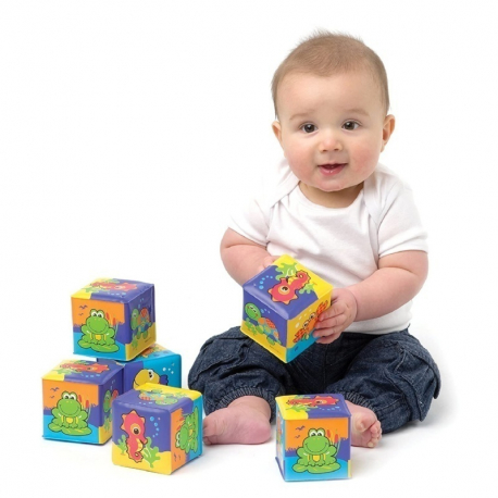 Μαλακοί κύβοι μπάνιου Playgro™ Soft Blocks σετ των 6