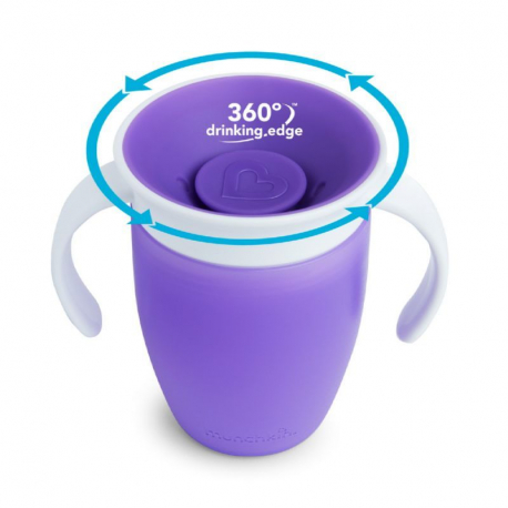 Εκπαιδευτικό κύπελλο Munchkin Miracle 360° Trainer Cup 207ml Purple