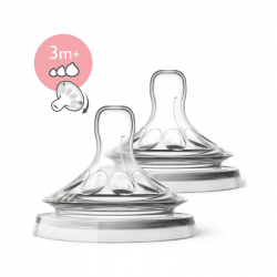 Philips-Avent θηλή Natural 3M+, σετ των 2