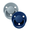 Πιπίλες Bibs® De Lux Cloud/Steel Blue Στρογγυλή One Size, σετ των 2