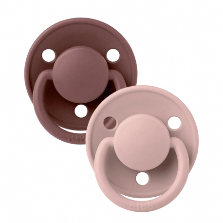 Πιπίλες Bibs® De Lux Woodchuck/Blush Στρογγυλή One Size, σετ των 2