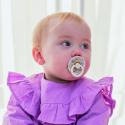Πιπίλες Bibs® x Liberty Eloise Dusty Blue Στρογγυλή No1, σετ των 2