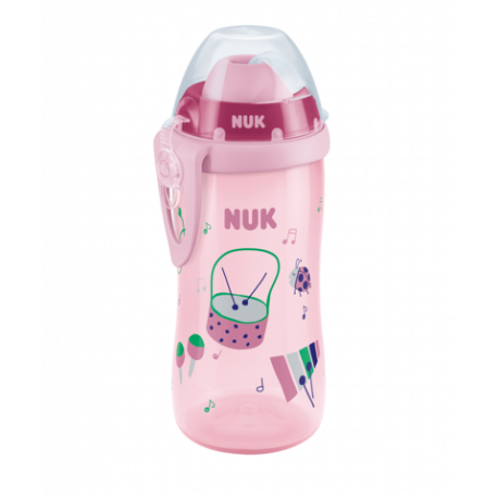 NUK® παγουράκι με μαλακό καλαμάκι Flexi Cup 300 ml 12Μ+