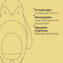 Φωτάκι νυκτός 2 σε 1 Tommee Tippee Penguin Light