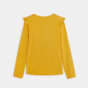 Okaidi T-shirt a epaules volantees jaune fille