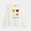 Okaidi T-shirt a epaules volantees jaune fille