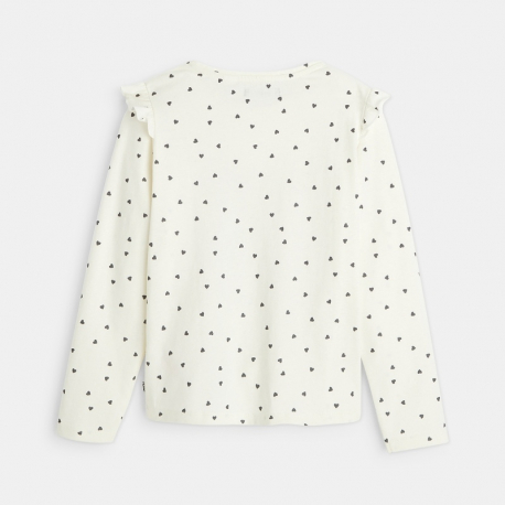 Okaidi T-shirt a epaules volantees jaune fille