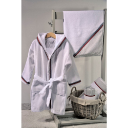 Κάπα - μπουρνούζι DOWN TOWN BABY Stripe Grey 75 x 75 cm
