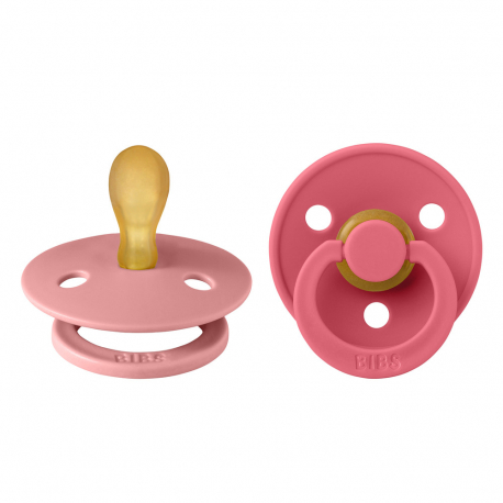 Πιπίλες Bibs® Colour Dusty Pink/Coral Συμμετρική No1, σετ των 2
