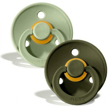 Πιπίλες Bibs® Colour Sage/Hunter Green Συμμετρική No1, σετ των 2