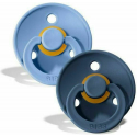 Πιπίλες Bibs® Colour Sky Blue/Steel Blue Στρογγυλή No2, σετ των 2