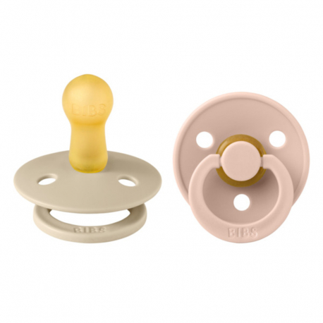 Πιπίλες Bibs® Colour Vanilla/Blush Στρογγυλή No2, σετ των 2