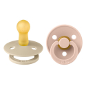 Πιπίλες Bibs® Colour Vanilla/Blush Στρογγυλή No2, σετ των 2