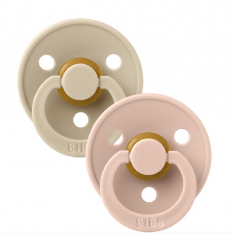 Πιπίλες Bibs® Colour Vanilla/Blush Στρογγυλή No2, σετ των 2