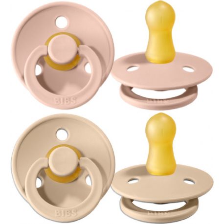 Πιπίλες Bibs® Colour Vanilla/Blush Στρογγυλή No2, σετ των 2