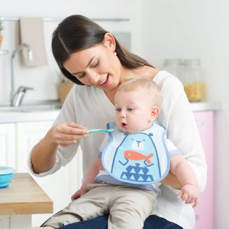 Σαλιάρες Chicco Easy Meal για Αγόρι 6m+ σετ των 3