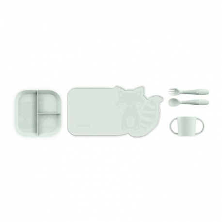 Εκπαιδευτικό σετ φαγητού 5 τεμαχίων Miniland Meal Set Blw Mint