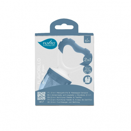 Τροφοδότης οδοντοφυΐας Nuvita Flavorillo Yum &amp; Gum Powder Blue