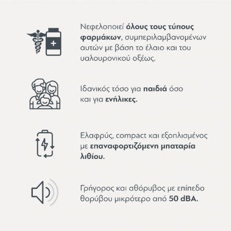 Φορητός νεφελοποιητής φαρμάκων NuvitaMed 5030