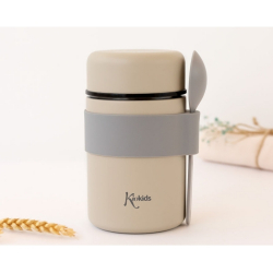 Θερμός φαγητού Kiokids® με κουταλάκι 500ml Μπεζ