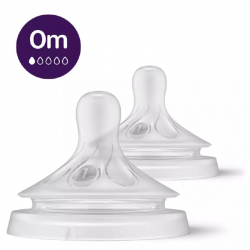 Θηλές Philips Avent Natural Response 0m+ ροής 1, σετ των 2 - SCY961/02