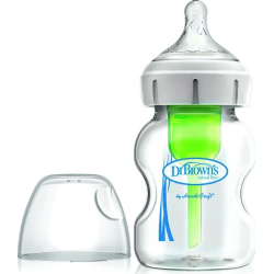 Μπιμπερό DrBrown's Options+ με φαρδύ λαιμό 150 ml 0M+