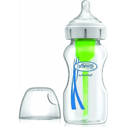 Μπιμπερό DrBrown's Options+ με φαρδύ λαιμό 270 ml 0M+