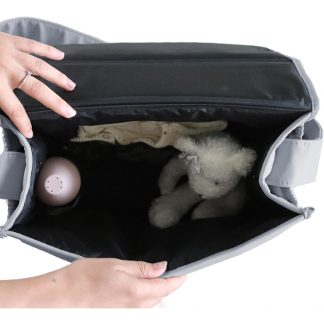 Τσάντα - αλλαξιέρα καροτσιού BEBECAR® Carre Bag Pebble