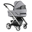 Καρότσι και port-bebe BEBECAR® Pram Parkour Cross Anodized – Black / Ash Grey