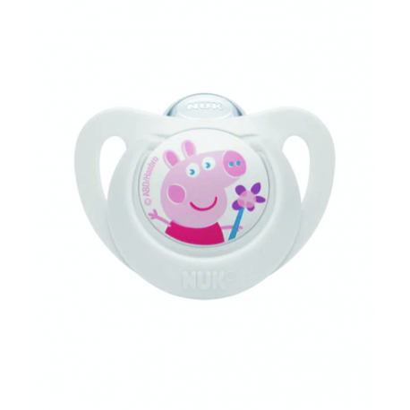 Πιπίλες Nuk® Star Peppa Pig μέγεθος 2 (6-18M) με θήκη, σετ των 2