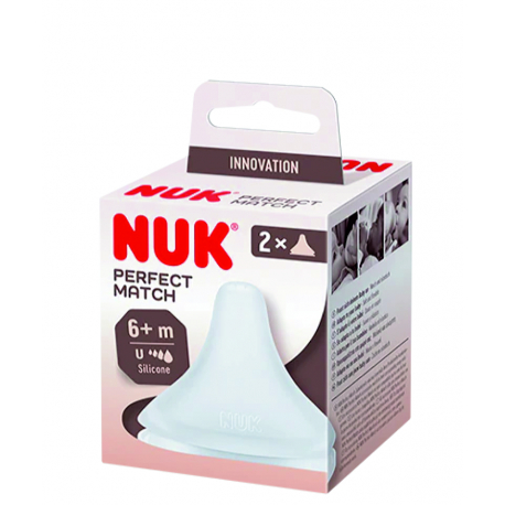 Θηλές σιλικόνης Nuk® Perfect Match μέγεθος U (6m+) σετ των 2