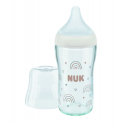 Μπιμπερό γυάλινο Nuk® Perfect Match Rainbow με δείκτη θερμοκρασίας 230ml 3m+