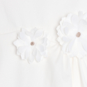 Okaidi Robe chic uni fleurs en detail blanc Fille