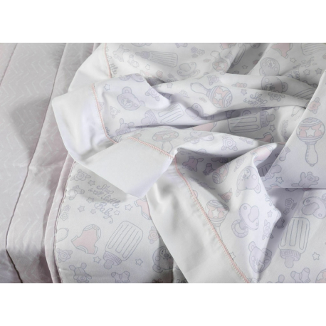 Κουβερλί DOWN TOWN BABY Baby Stuff Pink 95 x 145 cm