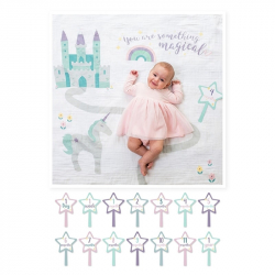 Κουβέρτα φωτογράφισης και κάρτες Milestones Lulujo baby Something Magical