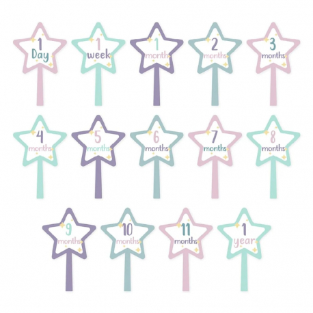 Κουβέρτα φωτογράφισης και κάρτες Milestones Lulujo baby Something Magical