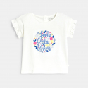 Obaibi T-shirt κεντημένο, βαμβακερό με ιδιαίτερο σχέδιο για μωρά κοριτσάκια